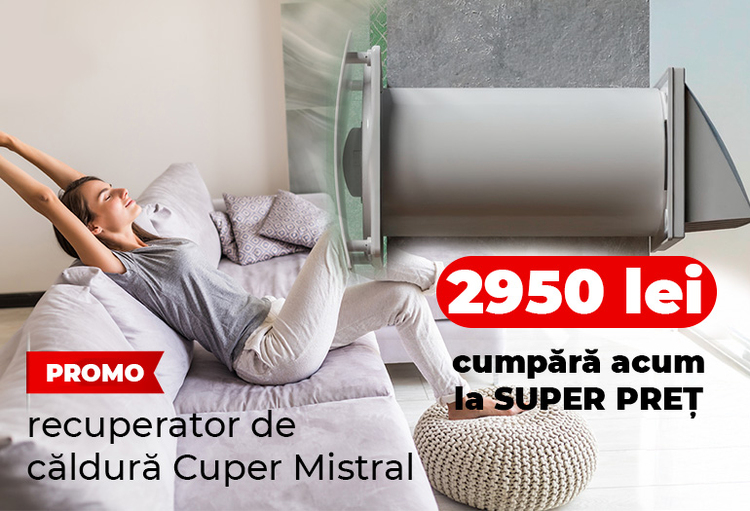 Recuperator de căldură Cuper Mistral D131  Ventilație eficientă, confort termic și economie de energie