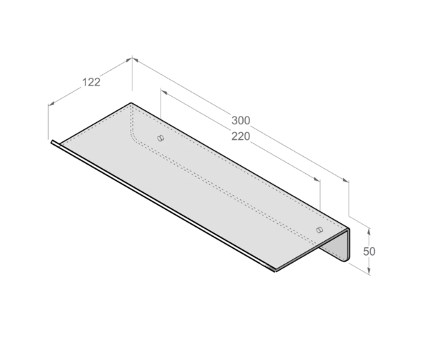 Полка Daske Plain SH/P-0430G серый