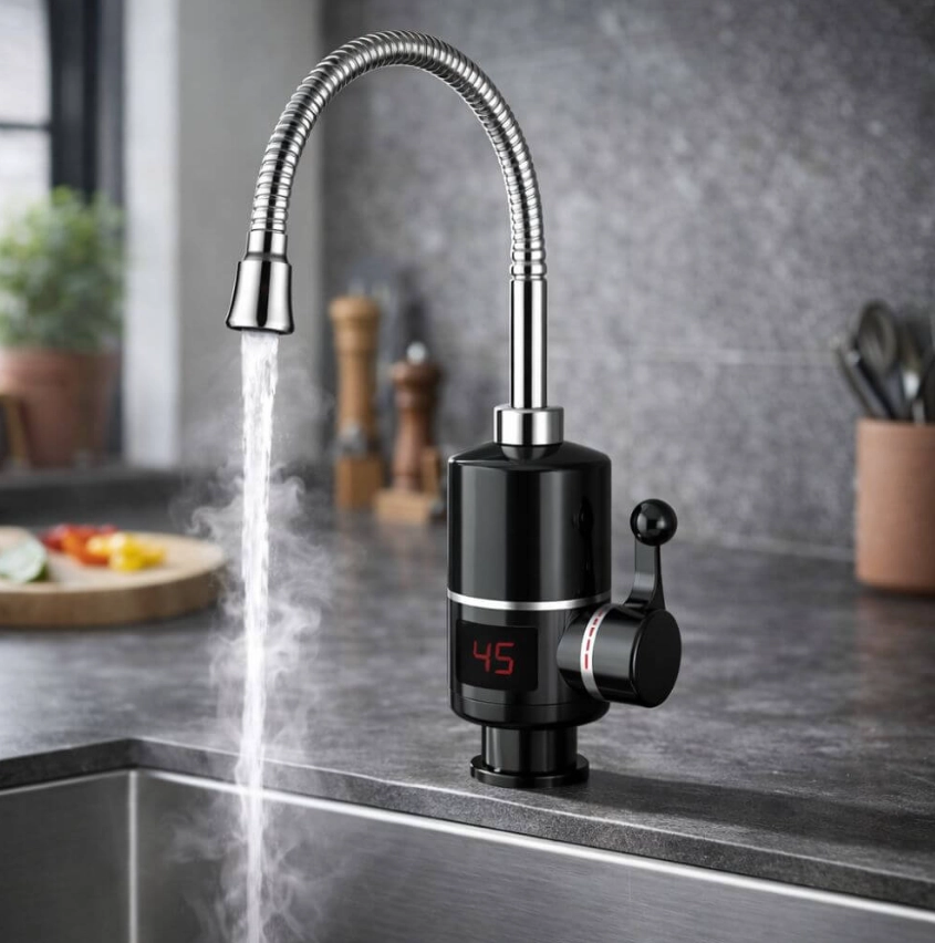 Baterie instant cu furtun flexibil Led ecran 8001948 black