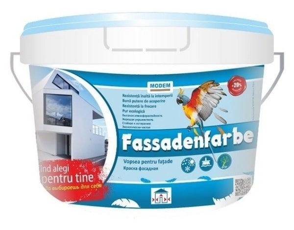 Vopsea p/fațade Fassadenfarbe 14kg Modem 