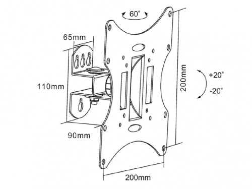 Suport pentru TV  Reflecta Flexo 40-100B 23-42