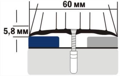 Порог алюминий А4 KЕ180 