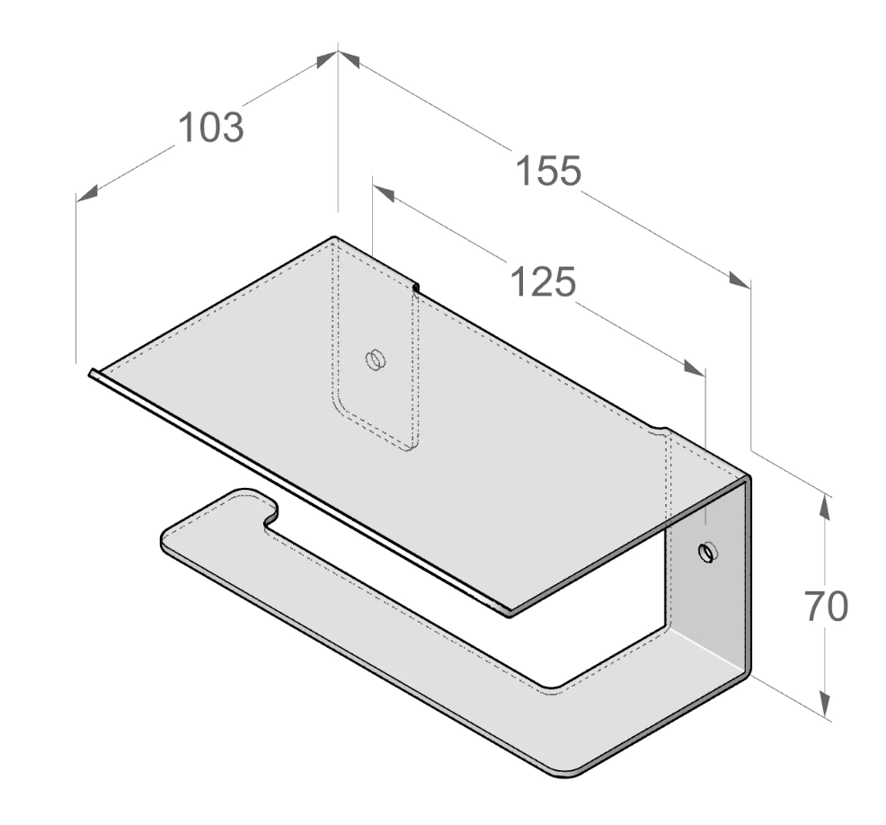 Держатель для туалетной бумаги Daske Bliss PH/B-0140WR белый правый