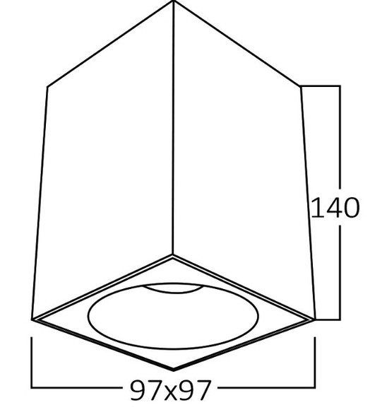Corp de iluminare Beta-SS Braytron GU10 220-240VAC SQR-WHT IP20 BH04-00110 22708 