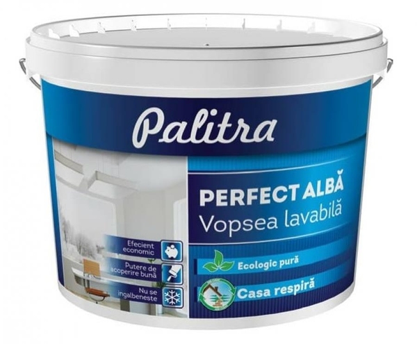 Vopsea acrilică Palitra p/pereti si tavane 12.6kg