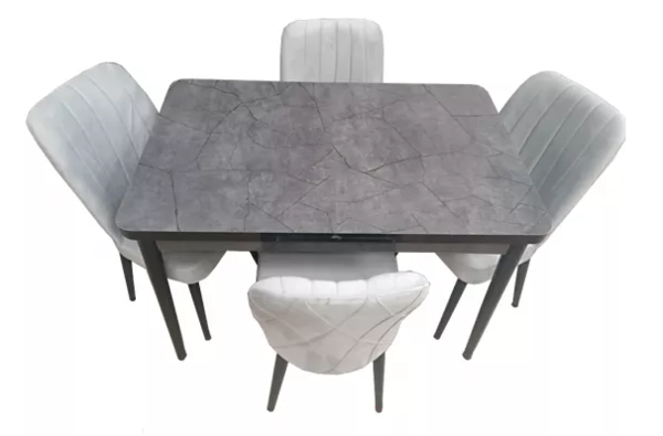 Set masă extensibilă cu 4 scaune 70x110 ES-969