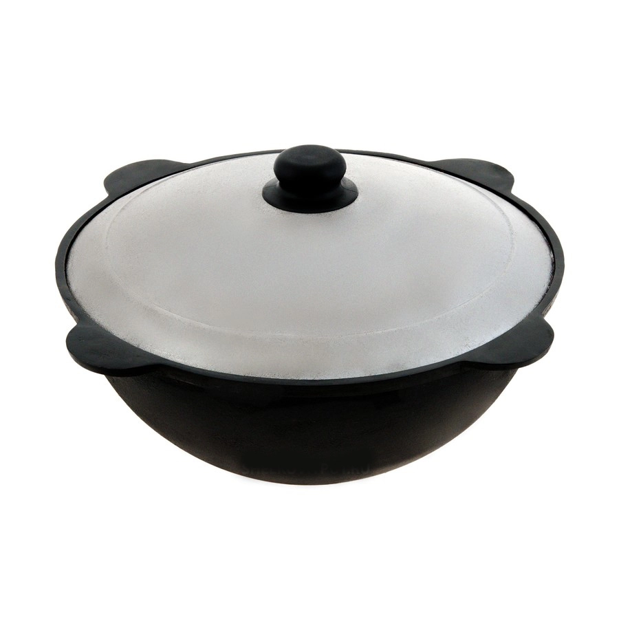 Казан чугун 10л плоское дно