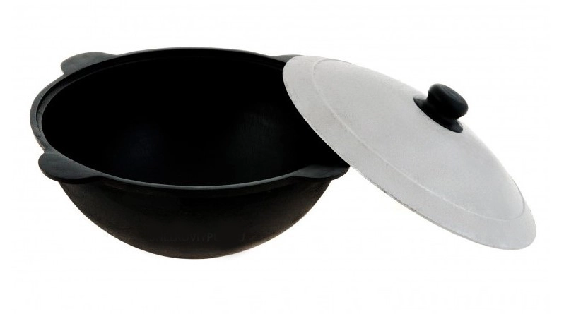 Казан чугун 10л плоское дно