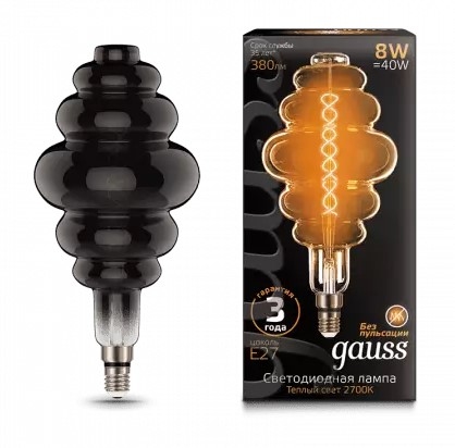 Bec Led Gauss Filament Vintage BD200 8W 2700K 