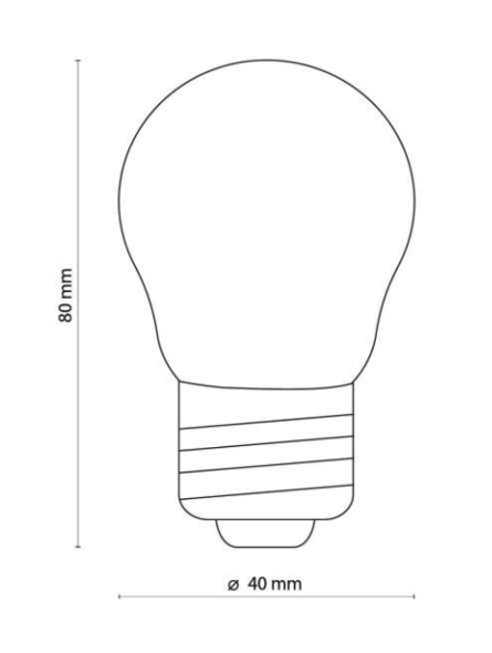 Bec TK Lighting Zarowka E27 CLEAR G 45 4,5 W 3573