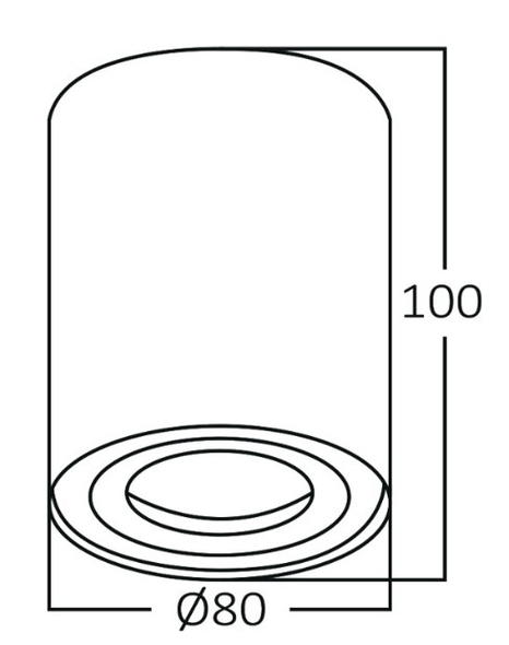 Corp de iluminare Gama-SRM Braytron GU10 220-240VAC RND-BLC IP20 BH04-00301 22715 