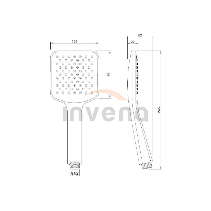 Душевая лейка Sort black AS-91-004-S 