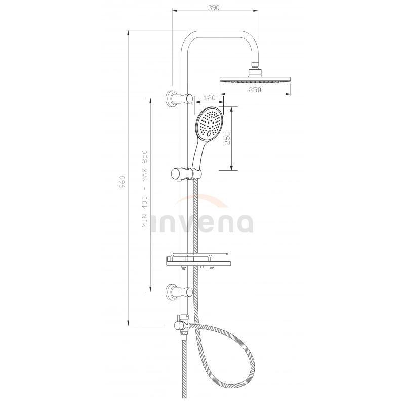 Coloană de duș Corso AU-23-001 