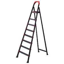 Scară pliabilă din oțel neagră 6+1 LEO Eurostep 53124