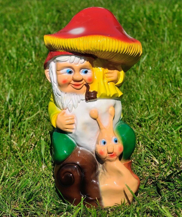 Figura Decorativa 5.433 Pitic cu ciuperci 