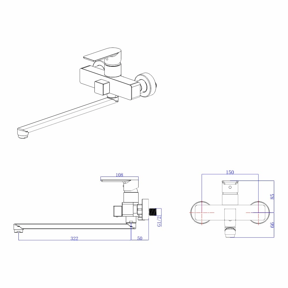 Baterie de baie Mateco BRENO 1133 negru 114282