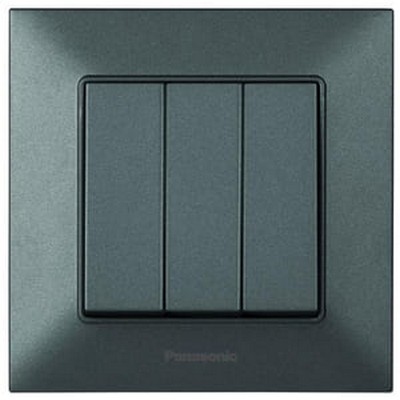Выключатель Arkedia Slim 3 дымчатый 940152