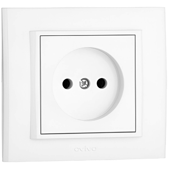 Priză Schuko alb Ovivo