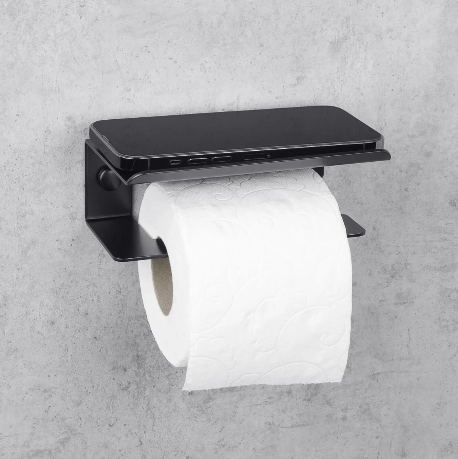 Держатель для туалетной бумаги Daske Bliss PH/B-0119BL черный левый