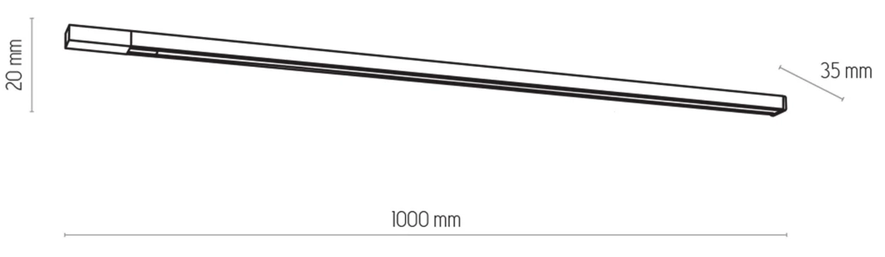 Șină track Tk-Lighting Tracer 4045 Black 1M