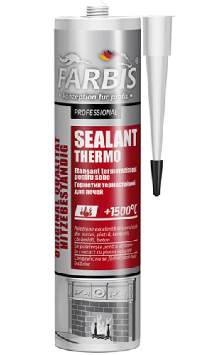 Герметик термостойкий для печи Farbis 1500C 280ml