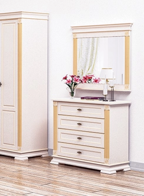 Oglinda Afina MH-222-08 Crem/Patin Auriu