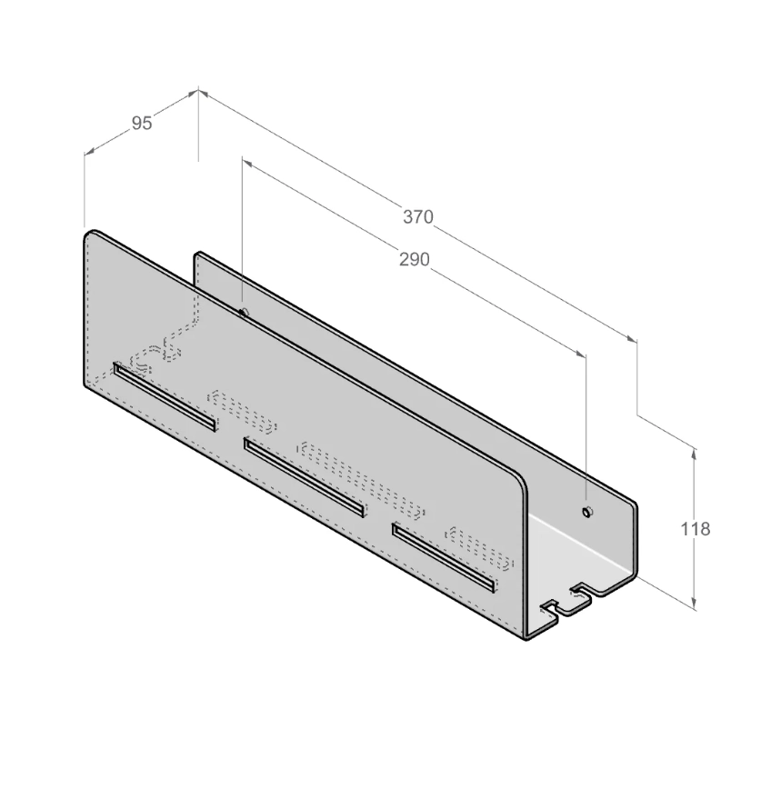 Raft pentru baie Daske Wenca SH/W-0676G gri