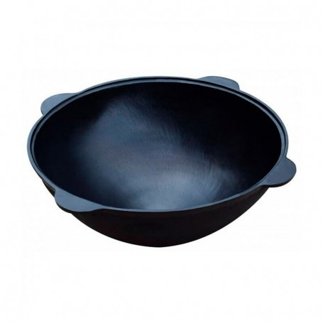 Cazan ciugun cu capac și fund rotund 22L