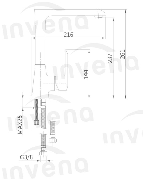 Смеситель Invena Siros BZ-90-L04