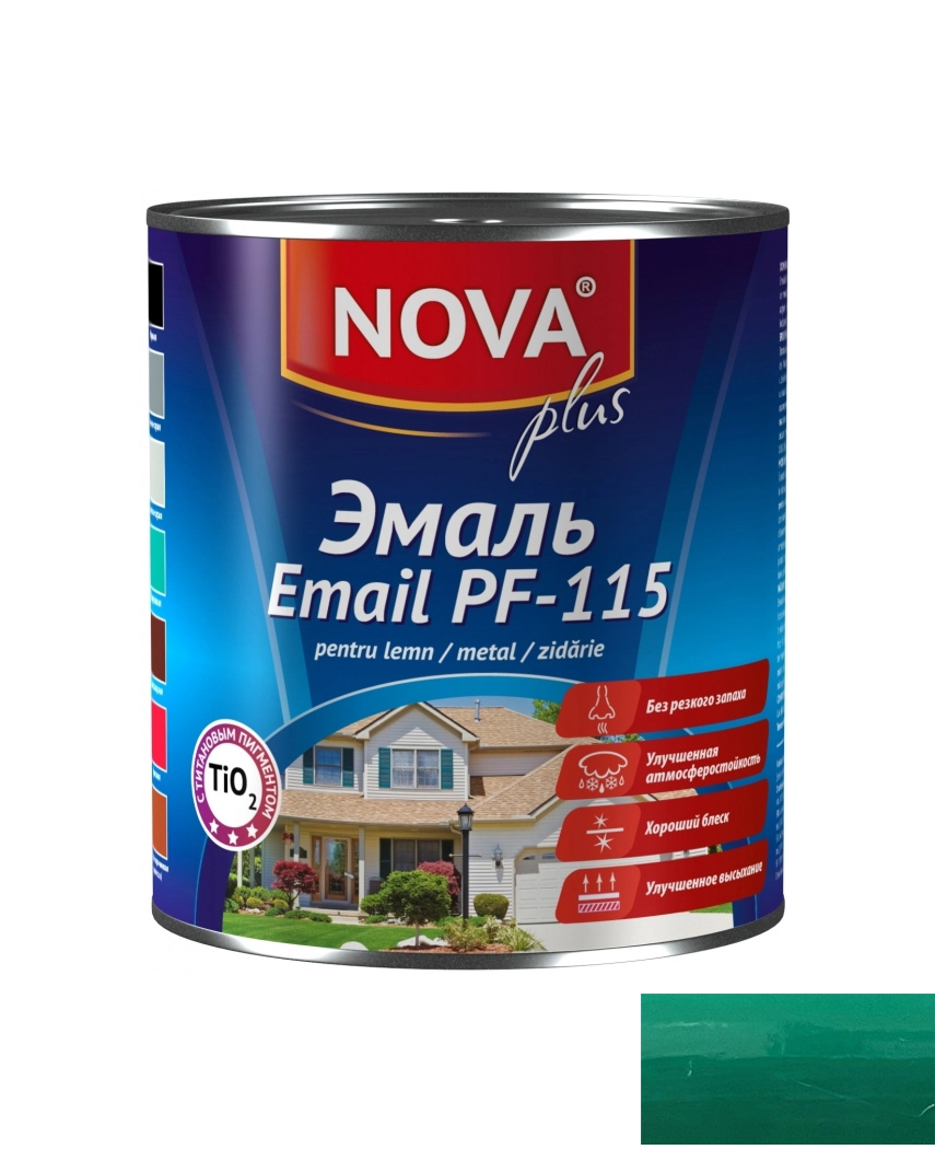 Эмаль Nova PF-115 0.8кг бирюзовая