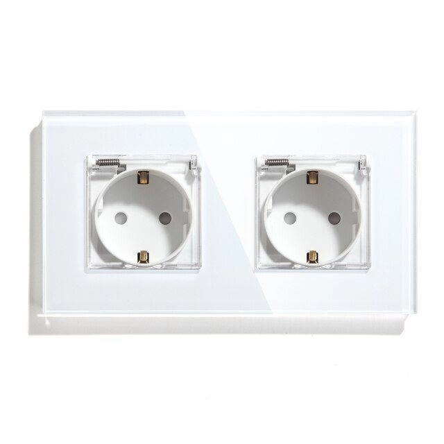 Розетка двойная 16A 86x157mm Белый M2F-WT