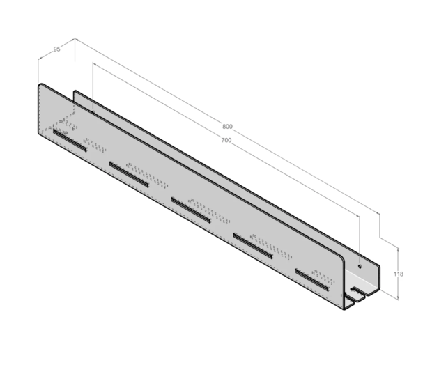 Полка для ванной Daske Wenca L SH/WL-0690W белый