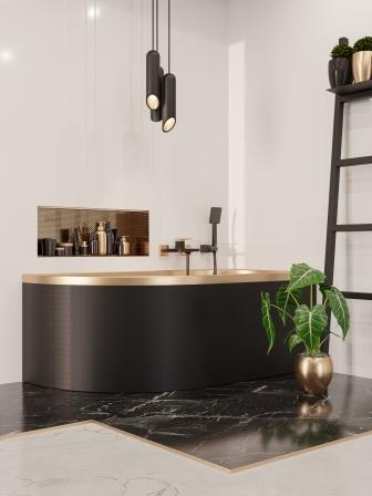 Душевая система Black/Gold Rose BW-35-014-V