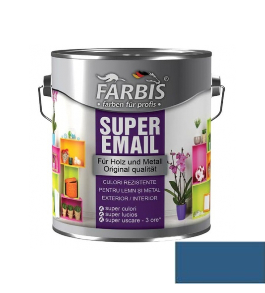 Эмаль Farbis super 0.7л синий