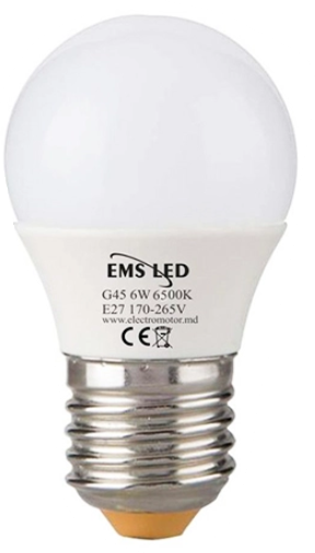 Bec TG G45 6W E27 6500K