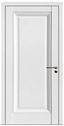 Межкомнатная дверь PL 1F Alb mat 800*2000*38 матовый белый