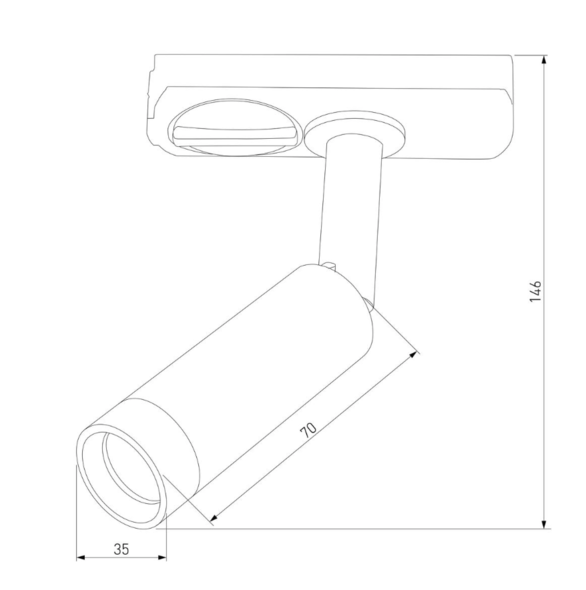 Corp de iluminat cu șină TK Lighting Tracer White TL 0141 COB 3W 4141