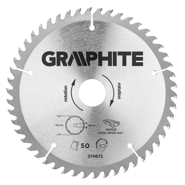 Disc pentru lemn Graphite 190x30mm 2212