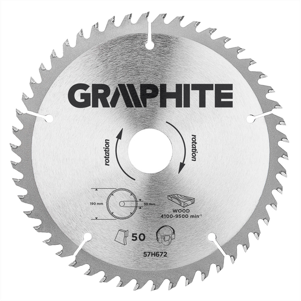 Disc pentru lemn Graphite 190x30mm 2212