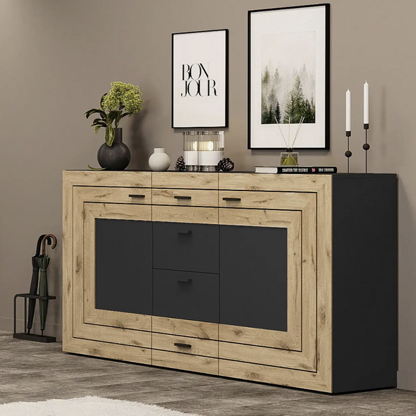 Комод Djeicob 160x90x40,2 антрацит