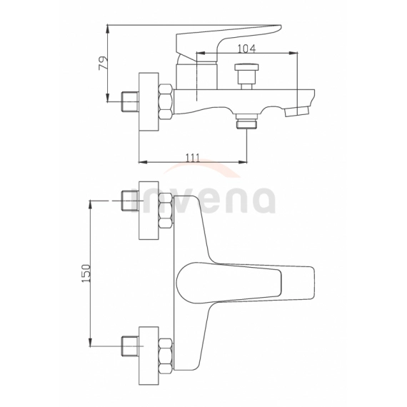 Sistemă de duș Dokos chrome/alb BW-19-002-V 