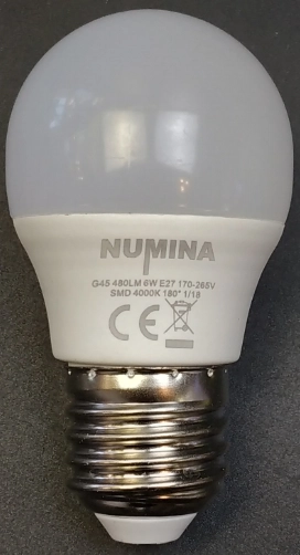 Лампа TG G45 8W E27 6500K RA70IC