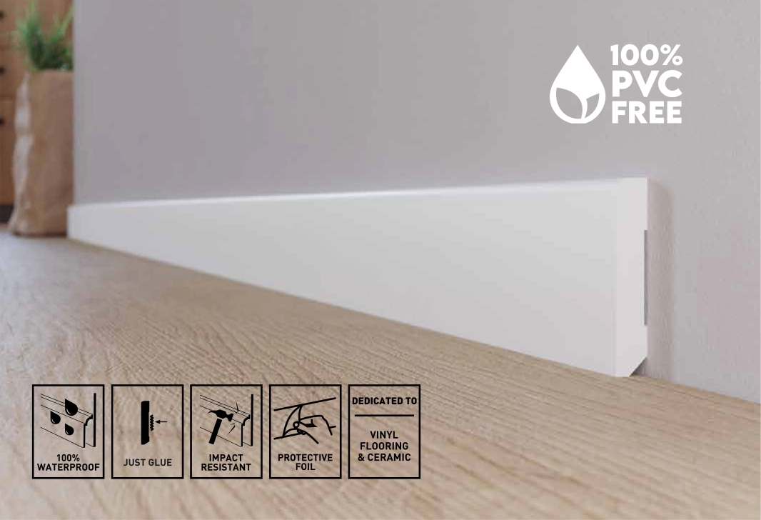 Плинтус STIQ S0810 белый