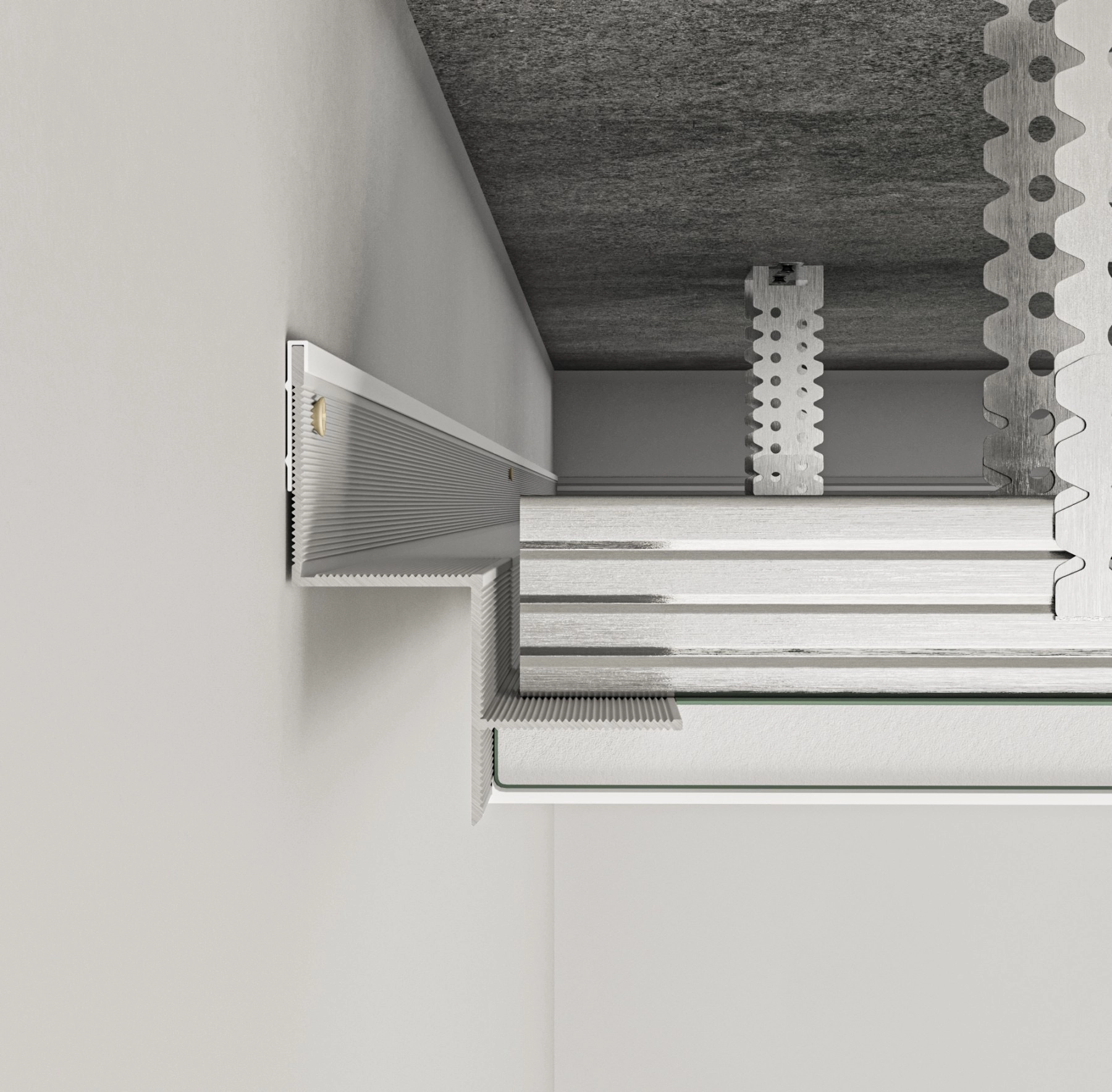 Профиль теневого шва алюминиевый AST202 PP 2500мм 