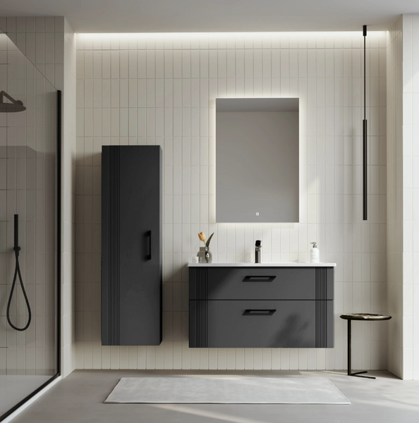 Шкаф подвесной под умывальник Orka Bari 100 Anthracite  12827 