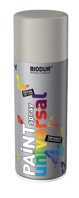 Спрей краска акриловая для дисков Biodur 400ml серебро