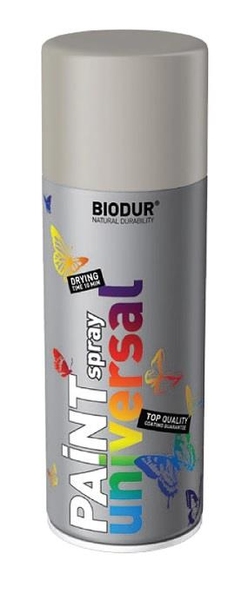 Спрей краска акриловая для дисков Biodur 400ml серебро