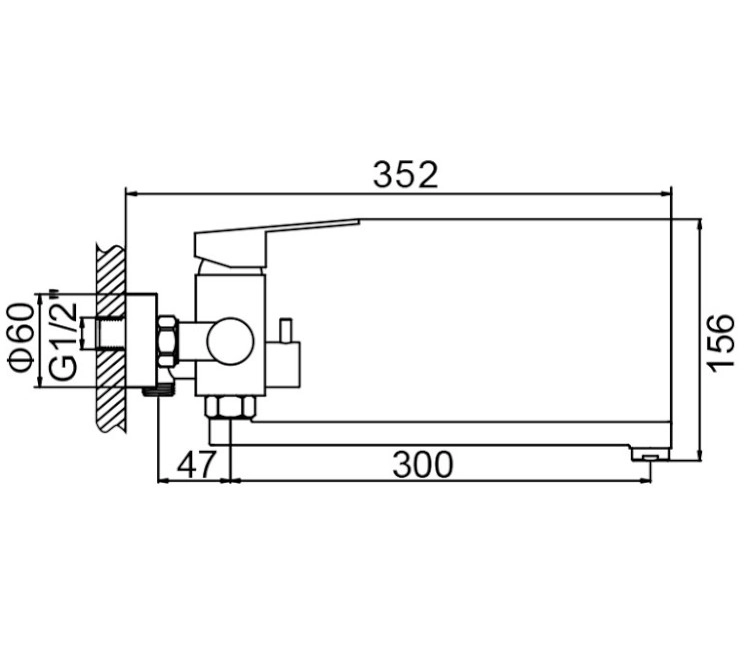 Смеситель для ванны 17870 