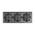 Priză triplă 16A 86x228mm negru M3F-BK