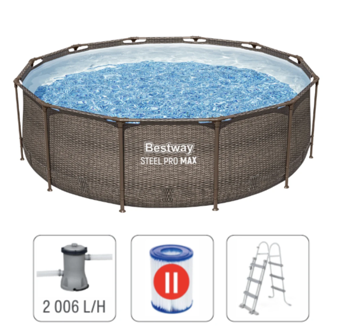 Piscină Bestway Steel Pro MAX Round Rotang 9150L 56709 